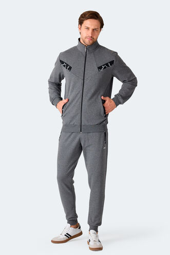 Slazenger - Slazenger FELON Erkek Fermuar Cepli Antrasit Eşofman Takımı