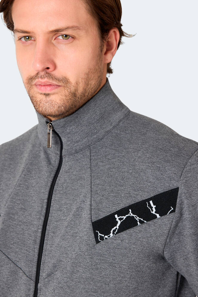 Slazenger FELON Erkek Fermuar Cepli Antrasit Eşofman Takımı