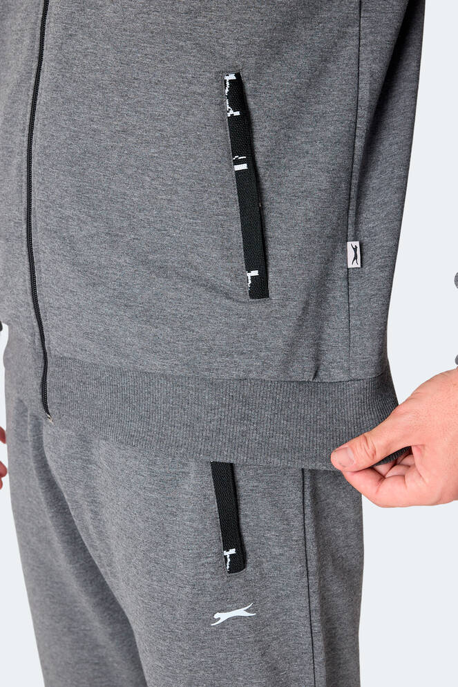 Slazenger FELON Erkek Fermuar Cepli Antrasit Eşofman Takımı