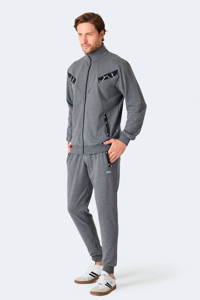 Slazenger FELON Erkek Fermuar Cepli Antrasit Eşofman Takımı