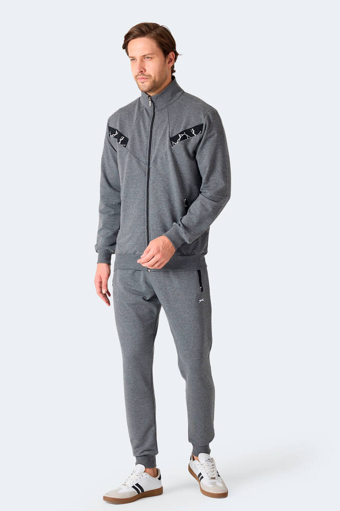 Slazenger FELON Erkek Fermuar Cepli Antrasit Eşofman Takımı