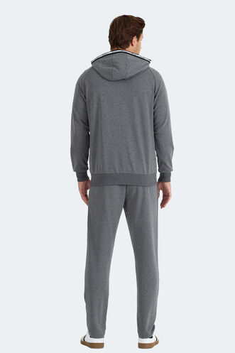 Slazenger FENDER Erkek Kapüşonlu Fermuarlı Antrasit Eşofman Takımı - Thumbnail