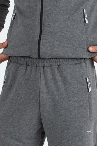 Slazenger FENDER Erkek Kapüşonlu Fermuarlı Antrasit Eşofman Takımı - Thumbnail