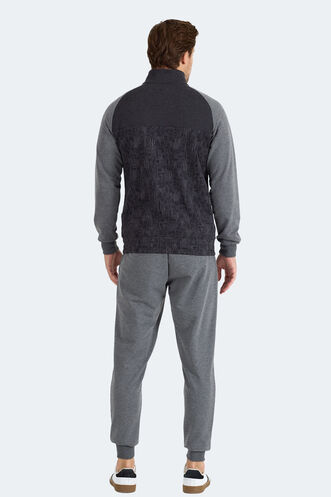 Slazenger FERVOR Erkek Dik Yaka Fermuarlı Antrasit Eşofman Takımı - Thumbnail