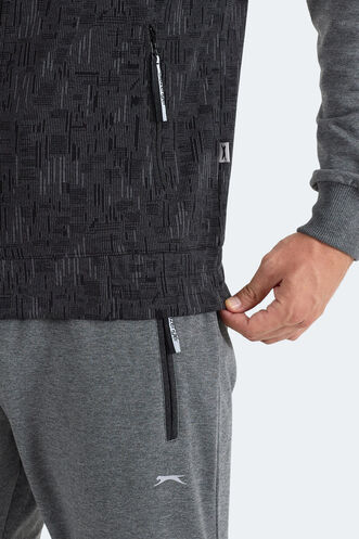 Slazenger FERVOR Erkek Dik Yaka Fermuarlı Antrasit Eşofman Takımı - Thumbnail