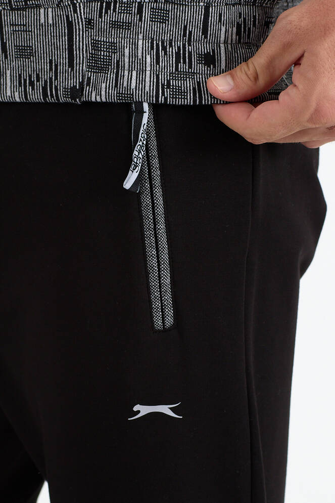 Slazenger FERVOR Erkek Dik Yaka Fermuarlı Siyah Eşofman Takımı