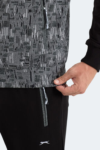 Slazenger FERVOR Erkek Dik Yaka Fermuarlı Siyah Eşofman Takımı - Thumbnail