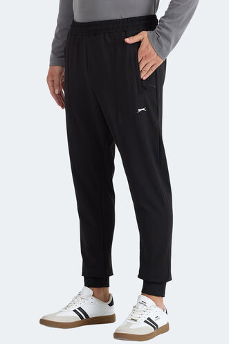 Slazenger FLAUNT Erkek Fermuar Cepli Siyah Eşofman Altı - Thumbnail