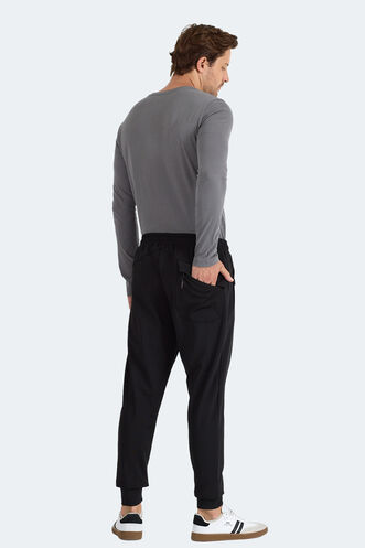 Slazenger FLAUNT Erkek Fermuar Cepli Siyah Eşofman Altı - Thumbnail