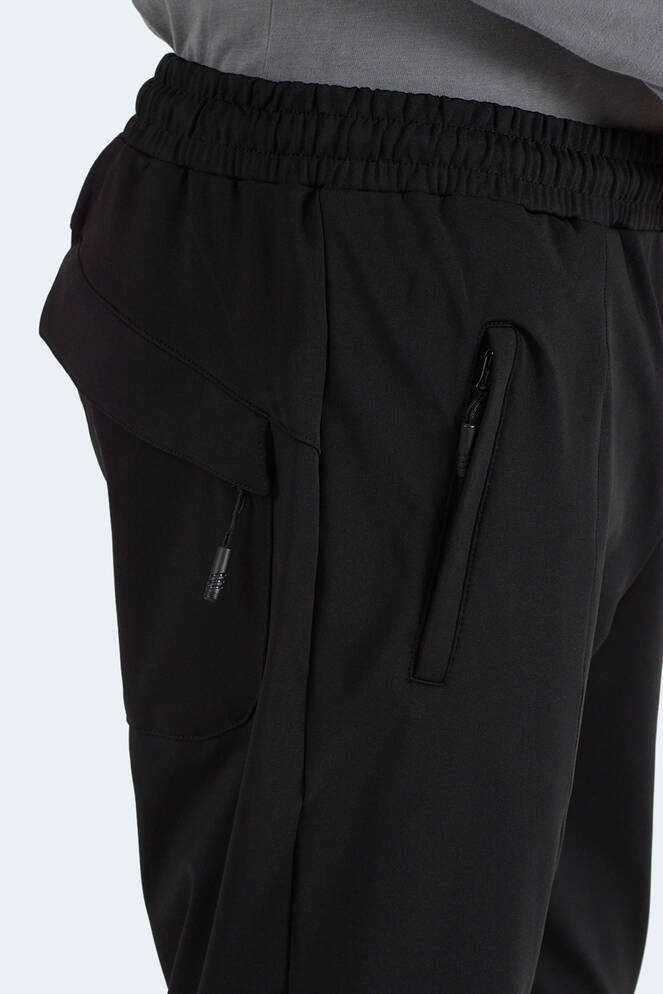 Slazenger FLAUNT Erkek Fermuar Cepli Siyah Eşofman Altı