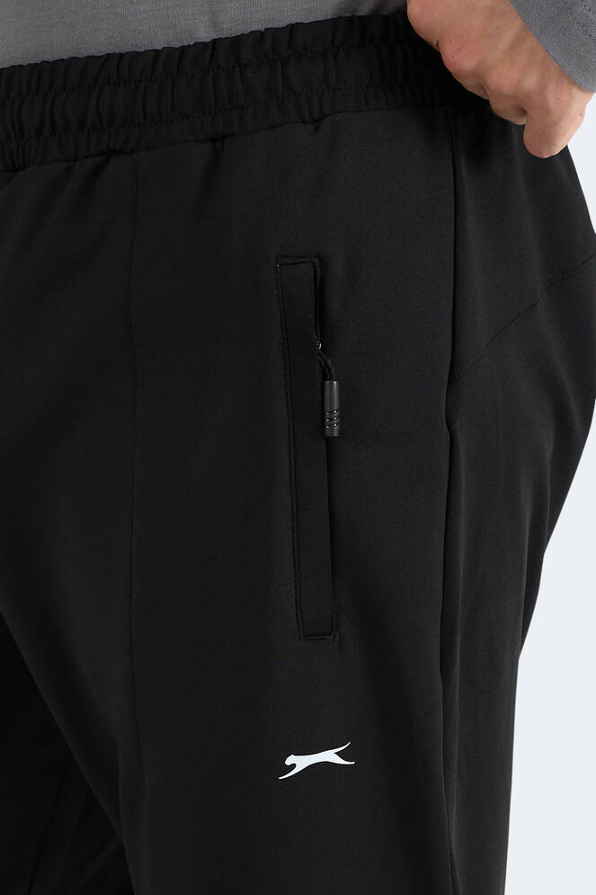 Slazenger FLAUNT Erkek Fermuar Cepli Siyah Eşofman Altı