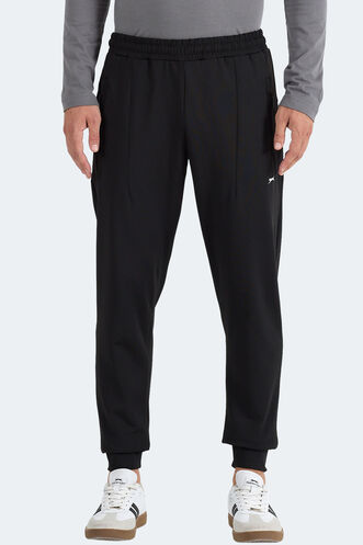 Slazenger FLAUNT Erkek Fermuar Cepli Siyah Eşofman Altı - Thumbnail