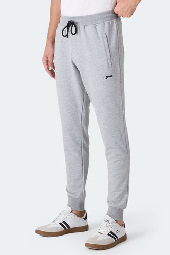 Slazenger - Slazenger FRENZY Erkek Fermuar Cepli Gri Eşofman Altı