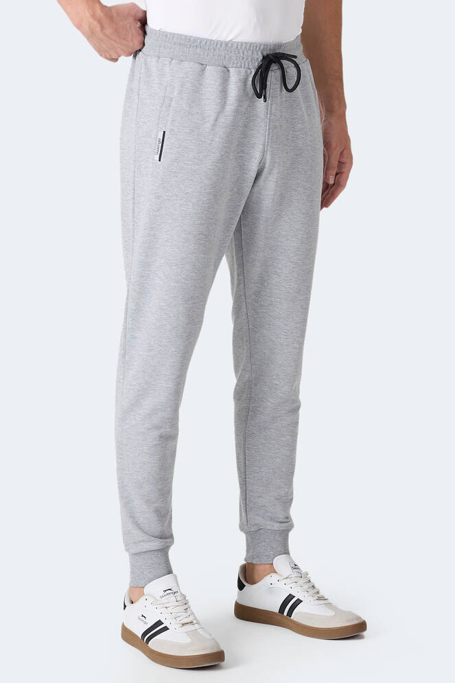 Slazenger FRENZY Erkek Fermuar Cepli Gri Eşofman Altı