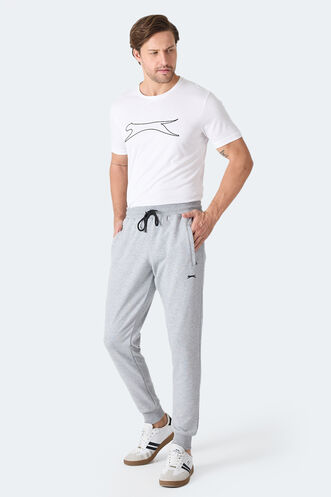 Slazenger FRENZY Erkek Fermuar Cepli Gri Eşofman Altı - Thumbnail