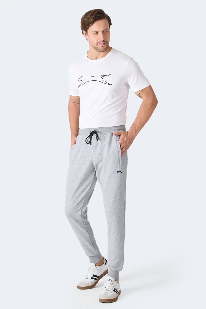 Slazenger FRENZY Erkek Fermuar Cepli Gri Eşofman Altı