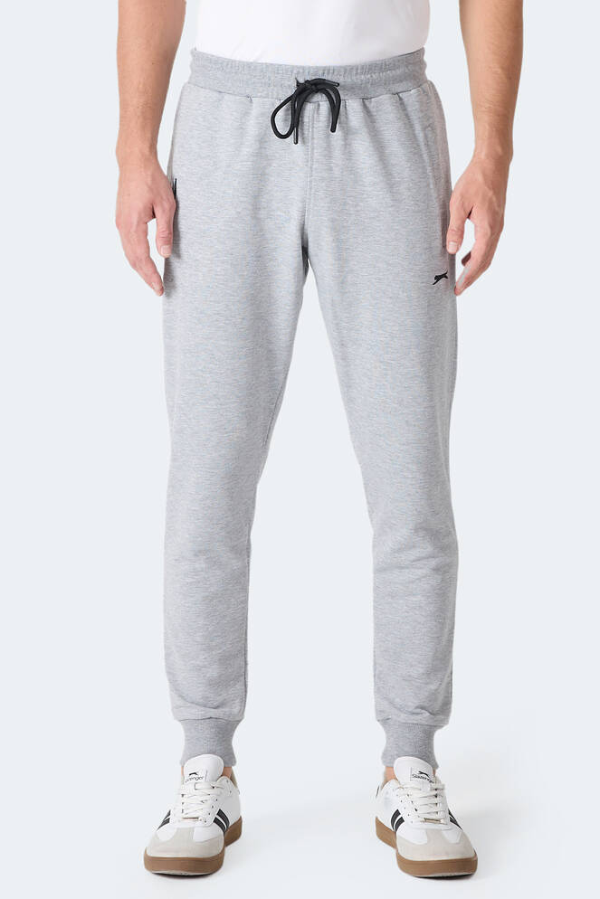 Slazenger FRENZY Erkek Fermuar Cepli Gri Eşofman Altı