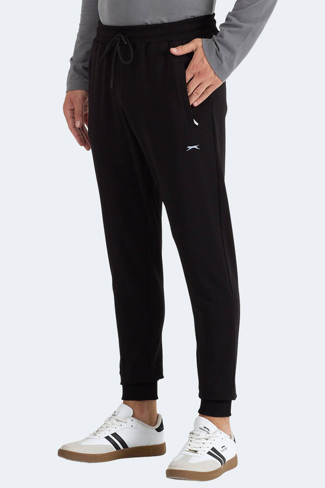 Slazenger FRENZY Erkek Fermuar Cepli Siyah Eşofman Altı