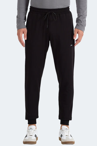 Slazenger FRENZY Erkek Fermuar Cepli Siyah Eşofman Altı - Thumbnail