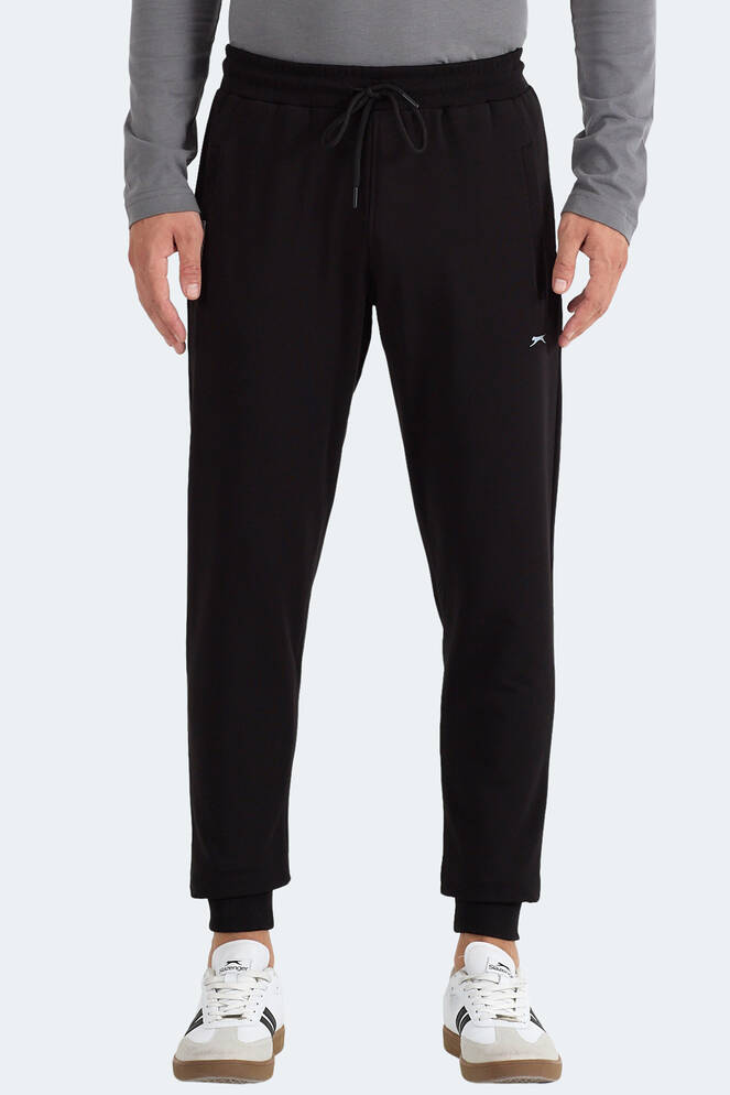 Slazenger FRENZY Erkek Fermuar Cepli Siyah Eşofman Altı