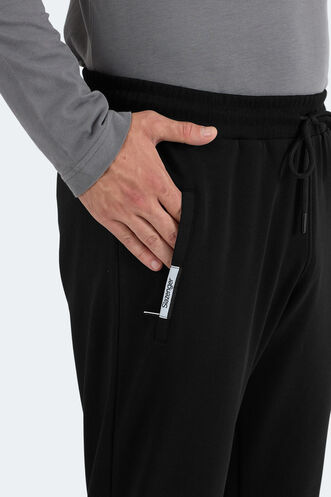 Slazenger FRENZY Erkek Fermuar Cepli Siyah Eşofman Altı - Thumbnail