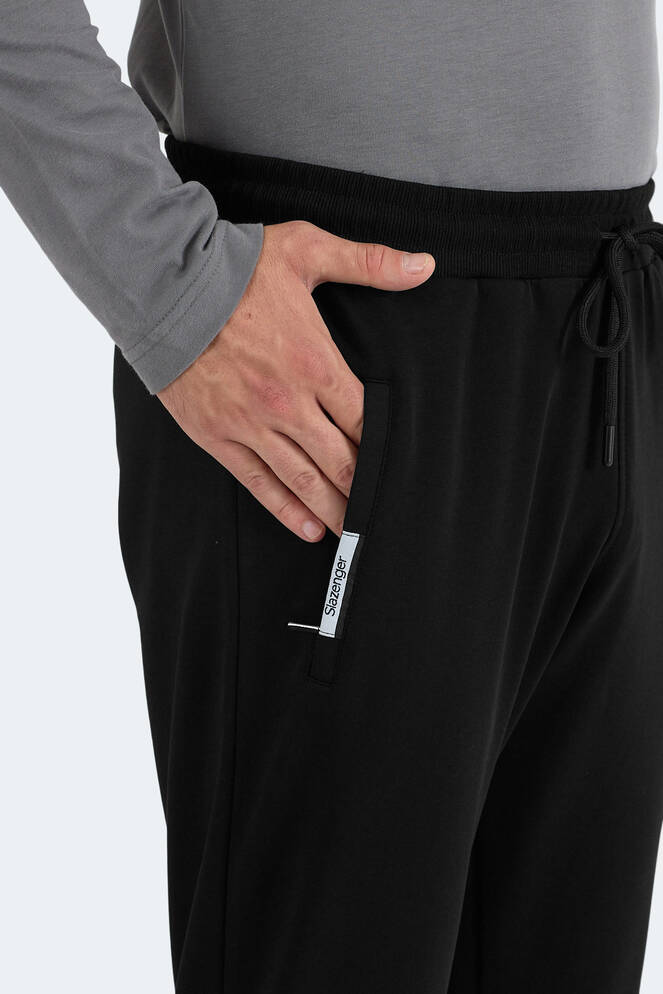 Slazenger FRENZY Erkek Fermuar Cepli Siyah Eşofman Altı