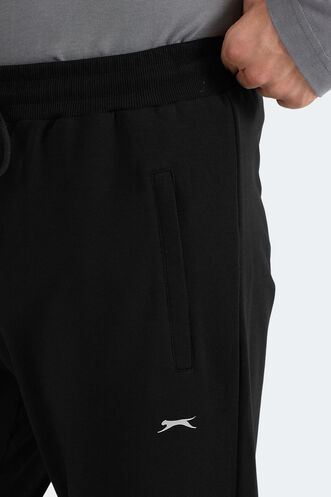 Slazenger FRENZY Erkek Fermuar Cepli Siyah Eşofman Altı - Thumbnail