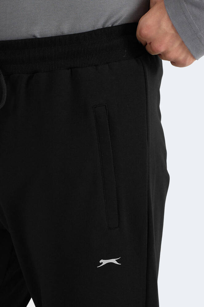 Slazenger FRENZY Erkek Fermuar Cepli Siyah Eşofman Altı