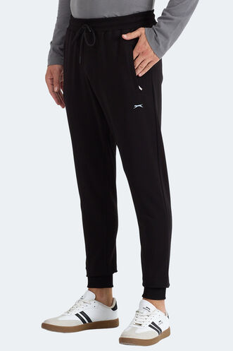 Slazenger - Slazenger FRENZY Erkek Fermuar Cepli Siyah Eşofman Altı