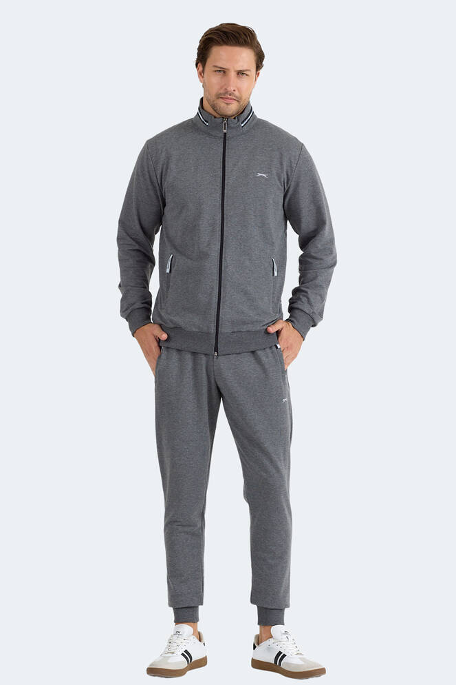 Slazenger FROZEN Erkek Dik Yaka Fermuarlı Antrasit Eşofman Takımı