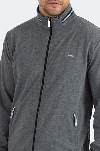 Slazenger FROZEN Erkek Dik Yaka Fermuarlı Antrasit Eşofman Takımı - Thumbnail