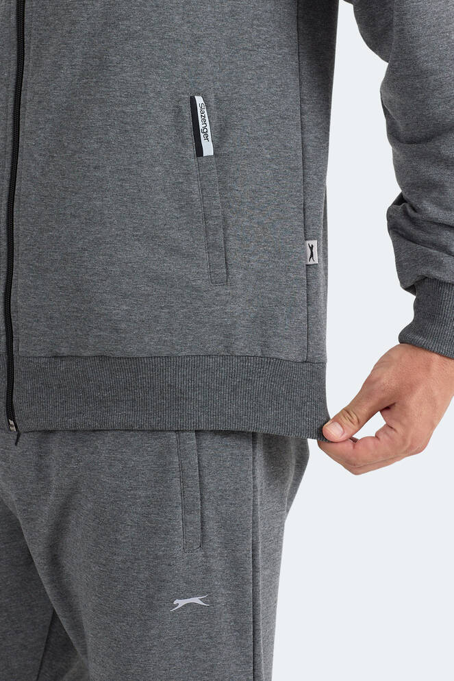 Slazenger FROZEN Erkek Dik Yaka Fermuarlı Antrasit Eşofman Takımı