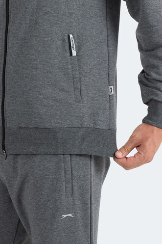 Slazenger FROZEN Erkek Dik Yaka Fermuarlı Antrasit Eşofman Takımı - Thumbnail