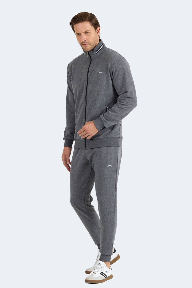 Slazenger FROZEN Erkek Dik Yaka Fermuarlı Antrasit Eşofman Takımı