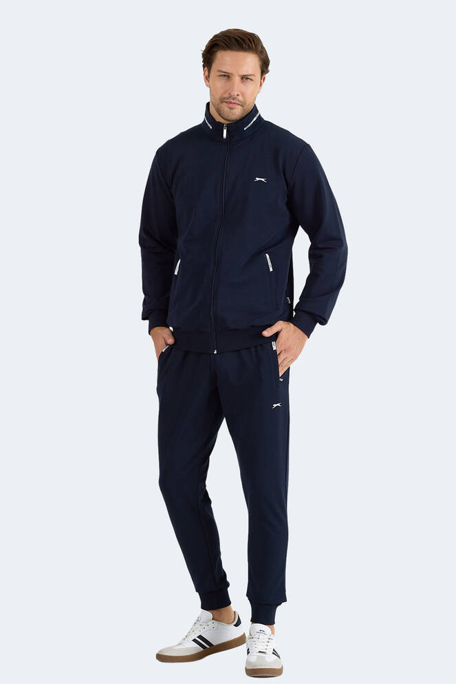 Slazenger FROZEN Erkek Dik Yaka Fermuarlı Lacivert Eşofman Takımı