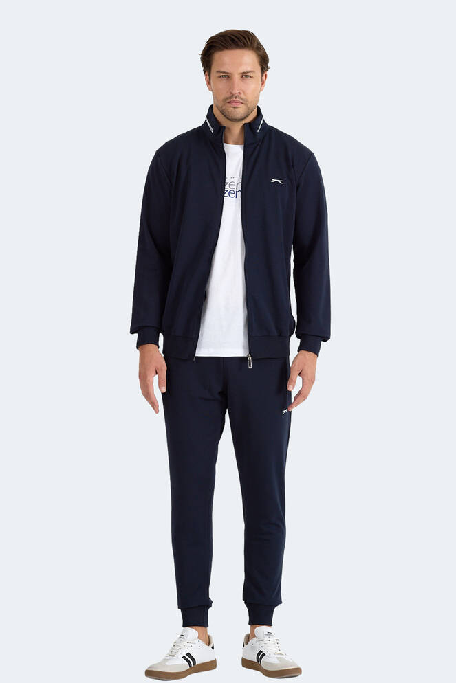 Slazenger FROZEN Erkek Dik Yaka Fermuarlı Lacivert Eşofman Takımı