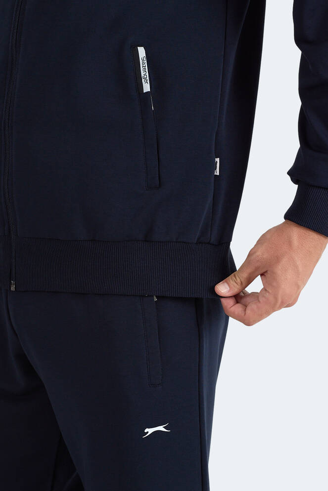 Slazenger FROZEN Erkek Dik Yaka Fermuarlı Lacivert Eşofman Takımı