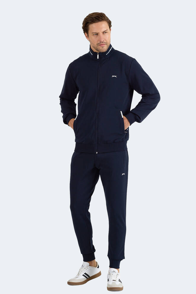 Slazenger FROZEN Erkek Dik Yaka Fermuarlı Lacivert Eşofman Takımı