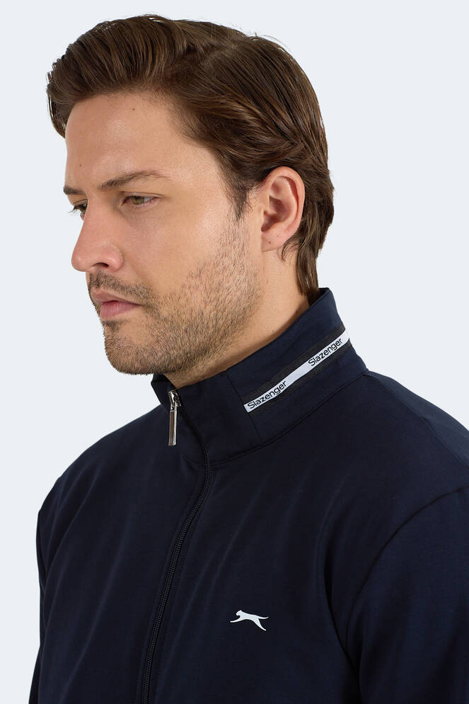 Slazenger FROZEN Erkek Dik Yaka Fermuarlı Lacivert Eşofman Takımı