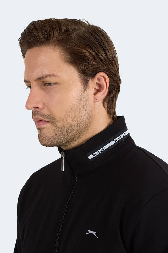 Slazenger FROZEN Erkek Dik Yaka Fermuarlı Siyah Eşofman Takımı