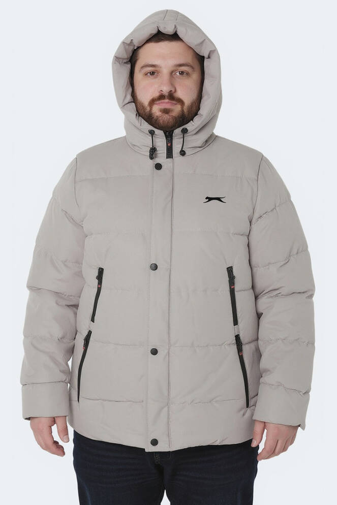Slazenger GAFAR Büyük Beden Erkek Mont & Ceket Bej