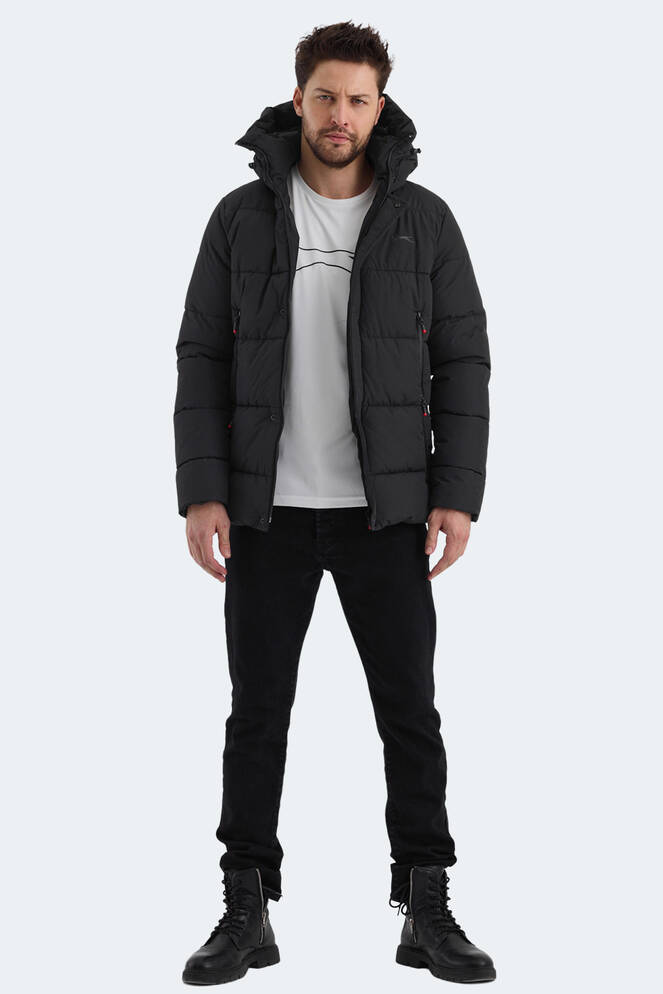 Slazenger GAFAR Erkek Mont & Ceket Siyah