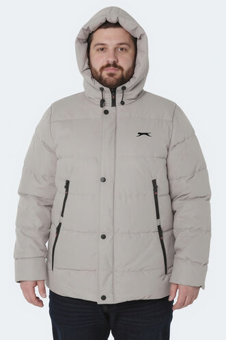 Slazenger - Slazenger GAFAR Plus Size Men's Coat & Jacket Beige