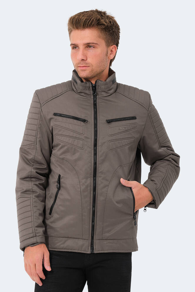 Slazenger GALIT Men's Coat & Jacket Dark Gray Slazenger GALIT Men's Coat & Jacket Dark Gray