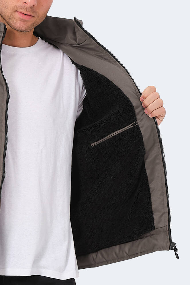 Slazenger GALIT Men's Coat & Jacket Dark Gray Slazenger GALIT Men's Coat & Jacket Dark Gray