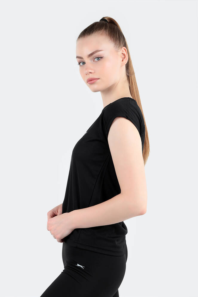 Slazenger GANIX Kadın Siyah Tişört