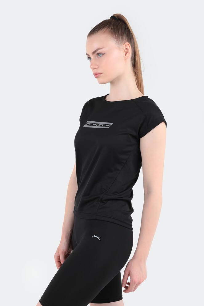 Slazenger GANIX Kadın Siyah Tişört