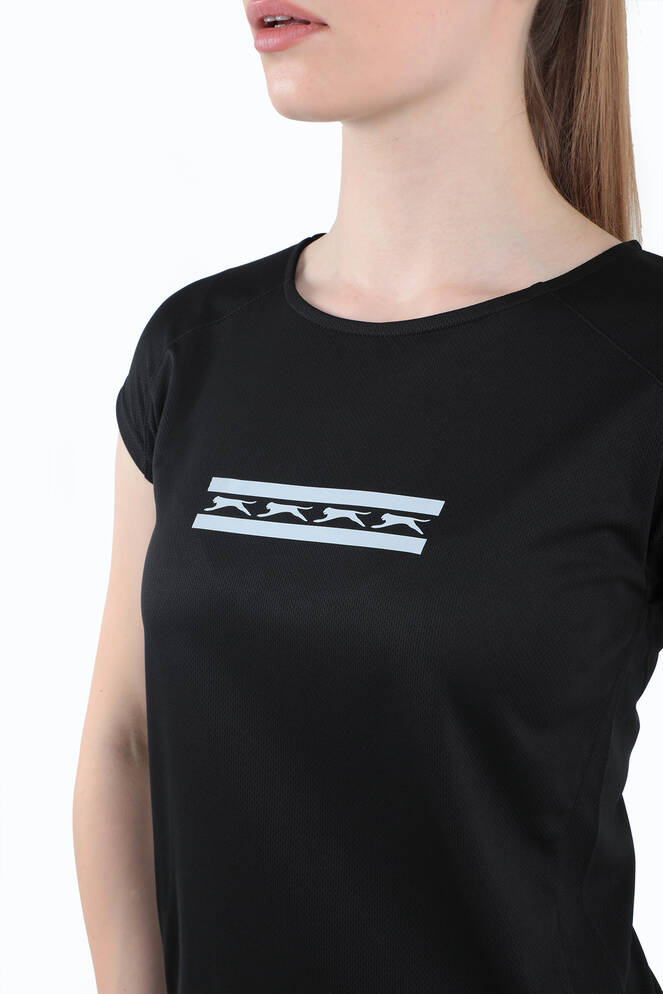 Slazenger GANIX Kadın Siyah Tişört