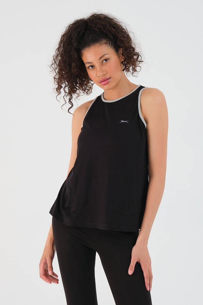 Slazenger GAZ Kadın Kolsuz Siyah Tişört