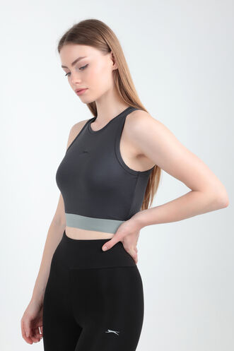 Slazenger GEENA Women's Fitness Tank Top Dark Grey - Thumbnail